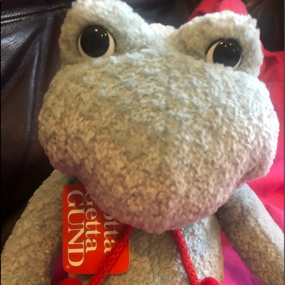 Gund “Stumpy” The Frog Bean Bottom Plush Toy 12” NEW With Tag Green Soft Sits.